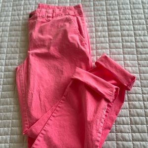 💕GAP Broken In Straight neon pink chino size 4 💕